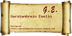 Gerstenbrein Evelin névjegykártya